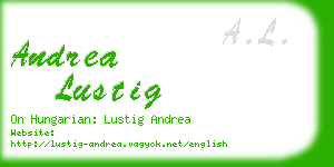 andrea lustig business card